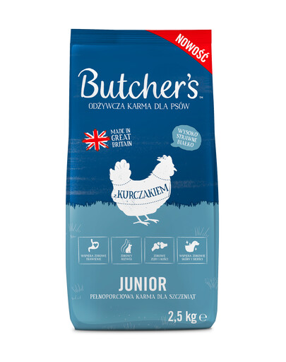 Butcher's Junior Trockenfutter mit Huhn für Welpen 2,5kg