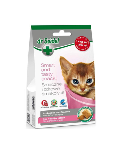 DR SEIDEL Smart Tasty Snack mit Präbiotika und Taurin für Kätzchen 50g