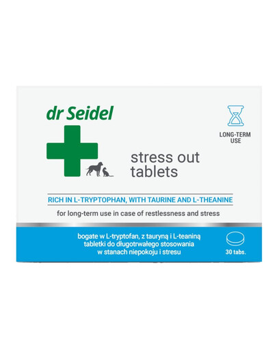 DR SEIDEL Stress Out Tabletten 30 Tabletten - Gegen Stress für Hunde oder Katzen