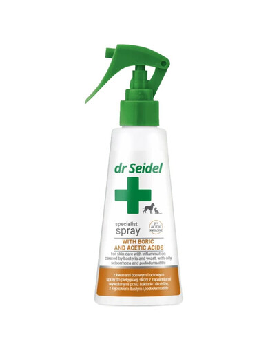 DR SEIDEL Spray mit Bor- und Essigsäure Hautpflege für Hunde und Katzen 100ml