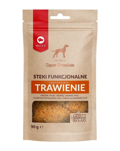 MACED Snacks Steaks Truthahn zur Unterstützung der Verdauung 90g