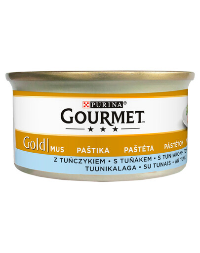 GOURMET Gold Nassfutter mit Thunfisch Mousse für adulte Katzen 6x85 g