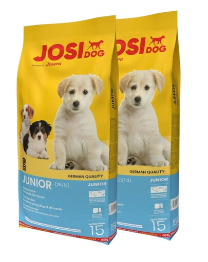 JOSERA JosiDog Junior Trockenfutter für heranwachsende Welpen aller Rassen 2x15 kg