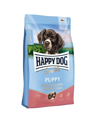 HAPPY DOG Sensible Puppy Trockenfutter Lachs und Kartoffel für sensible Welpen 4 kg