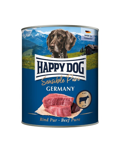 HAPPY DOG Sensible Pure Germany Nassfutter Rind für adulte Hunde 800 g