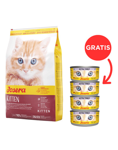 JOSERA Kitten 10 kg + 4 Dosen GRATIS