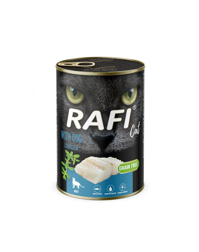 RAFI Cat Nassfutter mit Dorsch für adulte Katzen getreidefrei 400 g