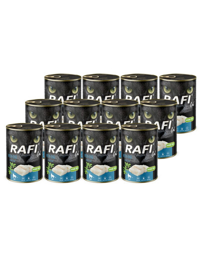 RAFI Cat Nassfutter mit Dorsch für adulte Katzen getreidefrei 12x400 g