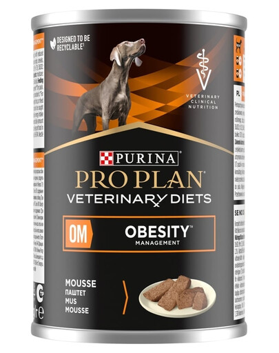 PURINA PRO PLAN Veterinary Diets Canine OM Obesity Management Mousse 12x400 g