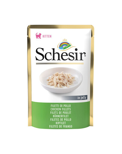 SCHESIR Nassfutter Hühnchenfilet für Kätzchen 6x85 g