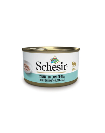 SCHESIR Nassfutter Thunfisch mit Dorade für Katzen 6x85 g