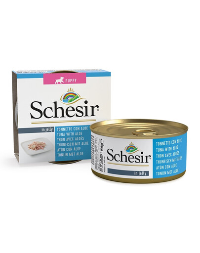 SCHESIR Nassfutter Thunfisch mit Aloe für Welpen 6x150g