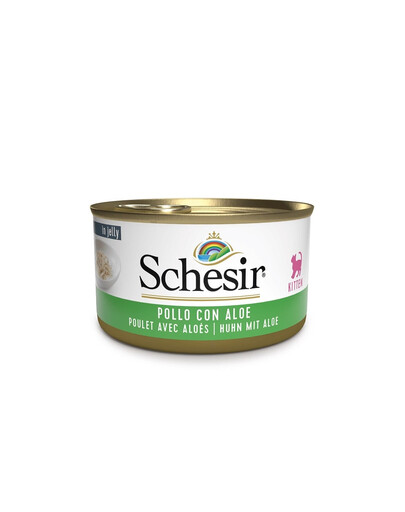 SCHESIR Nassfutter Huhn mit Aloe für Kätzchen 12x85 g