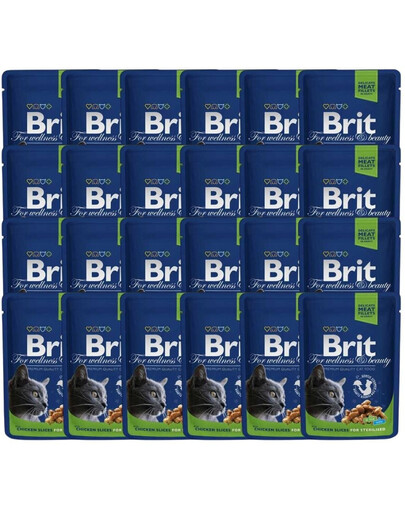 Premium Adult sterilised kurczak dla kastrowanych kotów saszetka 24 x 100 g