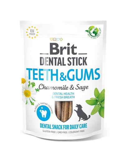 BRIT Dental Stick Teeth and Gums Kamille und Salbei dental Snack für Hunde zur Unterstützung der Zahngesundheit 251g