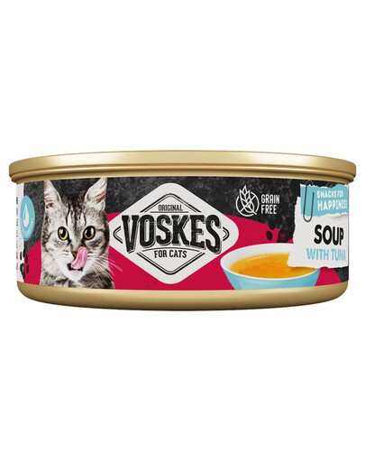 VOSKES Nassfutter Suppe mit Thunfisch für Katzen getreidefrei 50 g