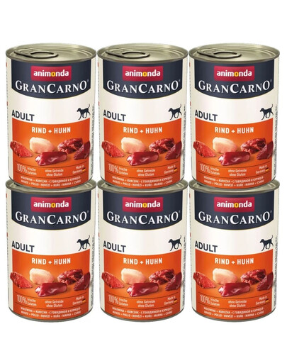 GranCarno zestaw z wołowiną i kurczakiem 6 x 400 g