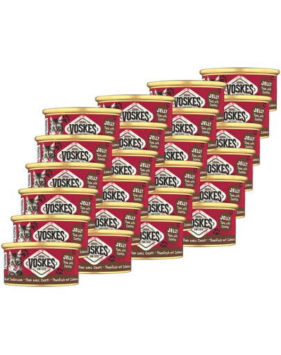 VOSKES Jelly Tuna with Dentex Nassfutter mit Thunfisch und Dentex in Gelee für Katzen 24x85 g