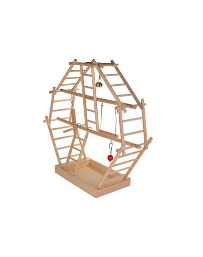 TRIXIE Holz-Leiterspielplatz für Vögel 44×44×16 cm