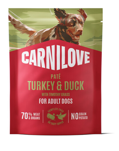 CARNILOVE Nassfutter Pastete mit Truthahn und Ente für adulte Hunde getreidefrei 300g
