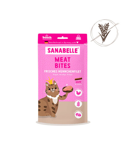 SANABELLE Meat Bites Snacks Hühnchenfilet für Katzen getreidefrei 55g