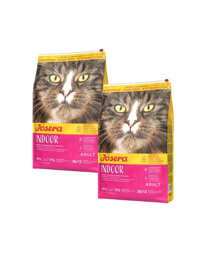 JOSERA Indoor getreidefreies Futter für kastrierte Katzen und Wohnungskatzen 2x10 kg