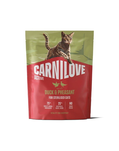 CARNILOVE Active Cat Duck and Pheasant Sterilised Ente und Fasan für sterilisierten Katzen 400g