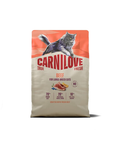 CARNILOVE True Fresh Adult Large mit Rind für große Katzenrassen getreidefrei 2 kg