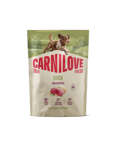 CARNILOVE True Fresh Duck Puppies Trockenfutter mit Ente für Welpen aller Rassen getreidefrei 1,5 kg