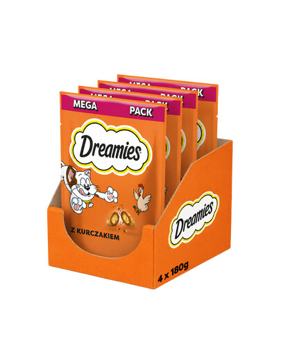 DREAMIES knusprige Snacks mit Huhn für Katzen 4x180 g
