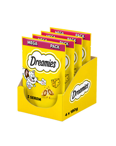 DREAMIES knusprige Snacks mit Käse für Katzen 4x180 g