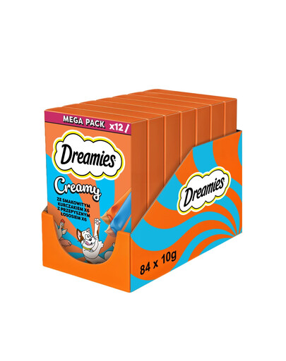 DREAMIES cremige Snacks mit Huhn und Lachs für Katzen 7x12x10 g