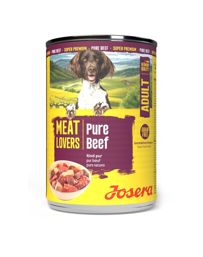 JOSERA Meat Lovers Pure Nassfutter mit Rind für adulte Hunde getreidefrei 400 g