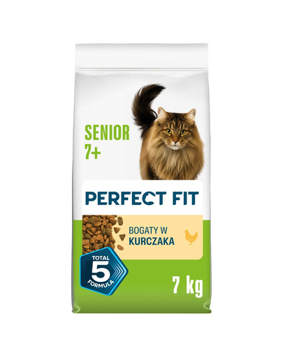 PERFECT FIT Senior 7+ Trockenfutter mit Huhn für ältere Katzen 7 kg