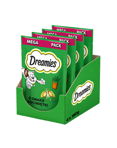 DREAMIES knusprige Snacks mit Katzenminze für Katzen 4x180 g