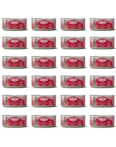 CARNILOVE Cat Can Paté Nassfutter Pastete mit Pute und Rentier für Katzen getreidefrei 24x100 g