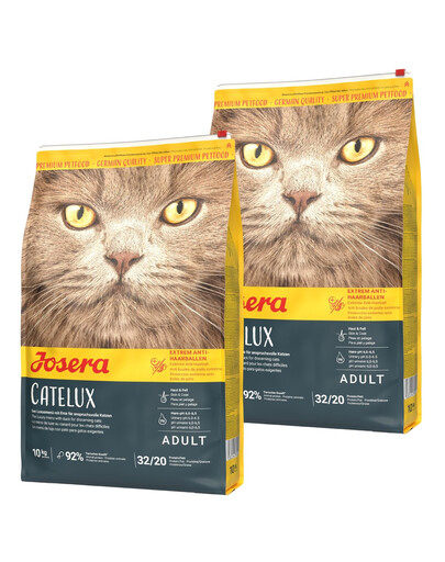 JOSERA Catelux mit Geflügel  Anti-Haarballen für anspruchsvolle Katzen 20 kg (2 x 10 kg)