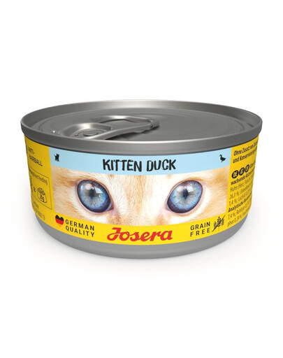 JOSERA Kitten Duck Nassfutter mit Ente für Kätzchen getreidefrei 85 g