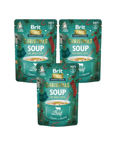 BRIT Care Cat Christmas Soup Beef Suppe mit Rindfleisch und Gemüse für Katzen 3x75g