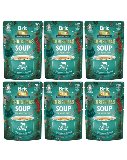 BRIT Care Cat Christmas Soup Beef Suppe mit Rindfleisch und Gemüse für Katzen 6x75g