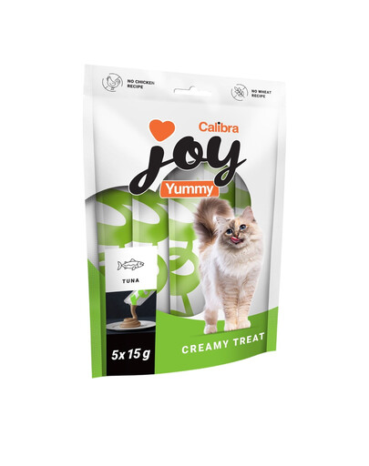 CALIBRA Joy Yummy cremige Snacks mit Thunfisch für Katzen 5x15 g