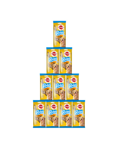 PEDIGREE Rodeo Duos Snacks mit Huhn und Bacon-Geschmack für adulte Hunde 10 x 123g