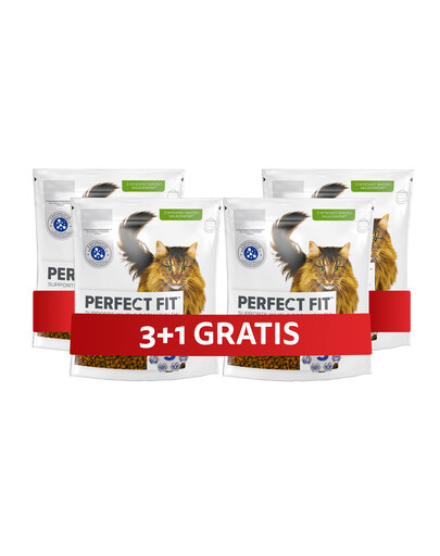 PERFECT FIT Senior 7+ Trockenfutter mit Huhn für ältere katzen 4 x 750 g