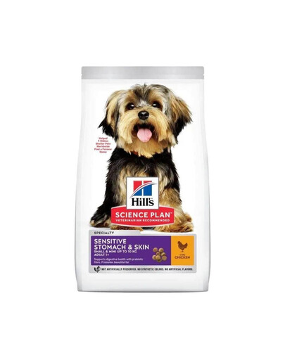 HILL'S Science Plan Adult Small Mini Sensitive Stomach and Skin Chicken für empfindliche Hunde kleiner und miniaturer Rassen 6 kg