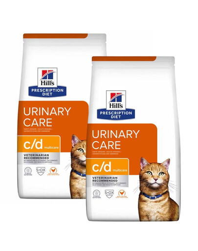 HILL'S Prescription Diet Feline c/d Multicare Chicken für Katzen mit empfindlichem Harnsystem 2x12 kg