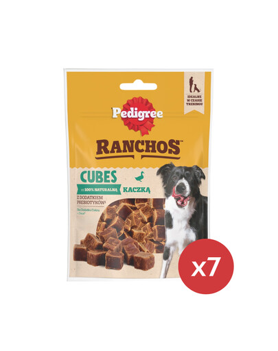 PEDIGREE Ranchos Cubes Ergänzungsfuttermittel mit Ente für Hunde 7 x 70 g