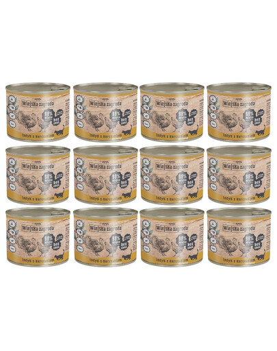 WIEJSKA ZAGRODA Kitten Nassfutter mit Pute und Huhn für Kätzchen getreidefrei 12x200 g