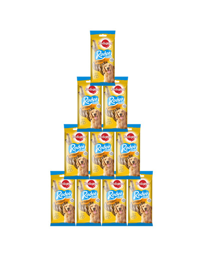 PEDIGREE Rodeo Duos Snacks mit Huhn & Bacon-Geschmack für adulte Hunde 10 x 123g