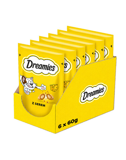 DREAMIES knusprige Snacks mit Käse für Katzen 6x60 g