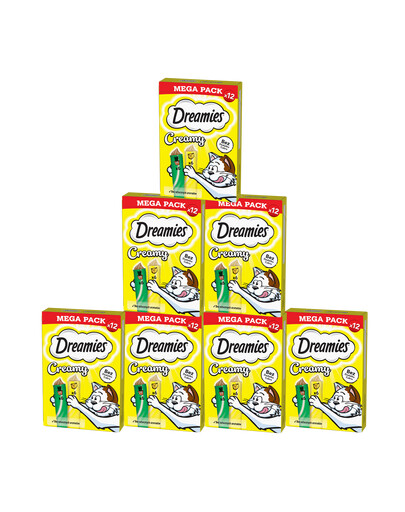 DREAMIES cremige Snacks mit Käse und Katzenminze für Katzen 7x12x10 g